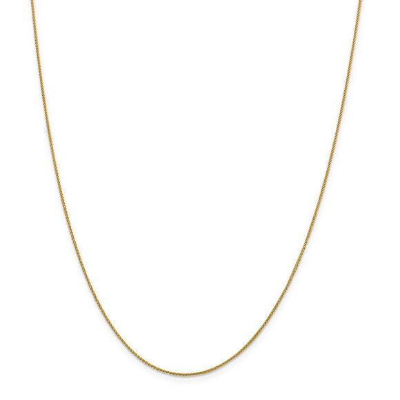 1mm 18k Yellow Gold Diamond Cut Spiga Chain Necklace, 16 Inch - Picture 3 of 8